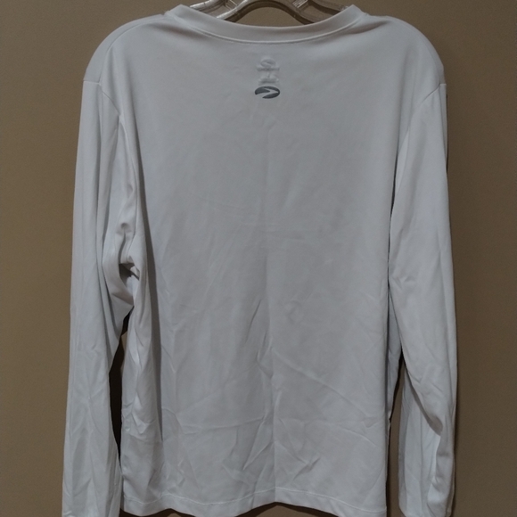 Vtg Y2k Brooks Running shirt L White Poly Mint - Picture 3 of 7